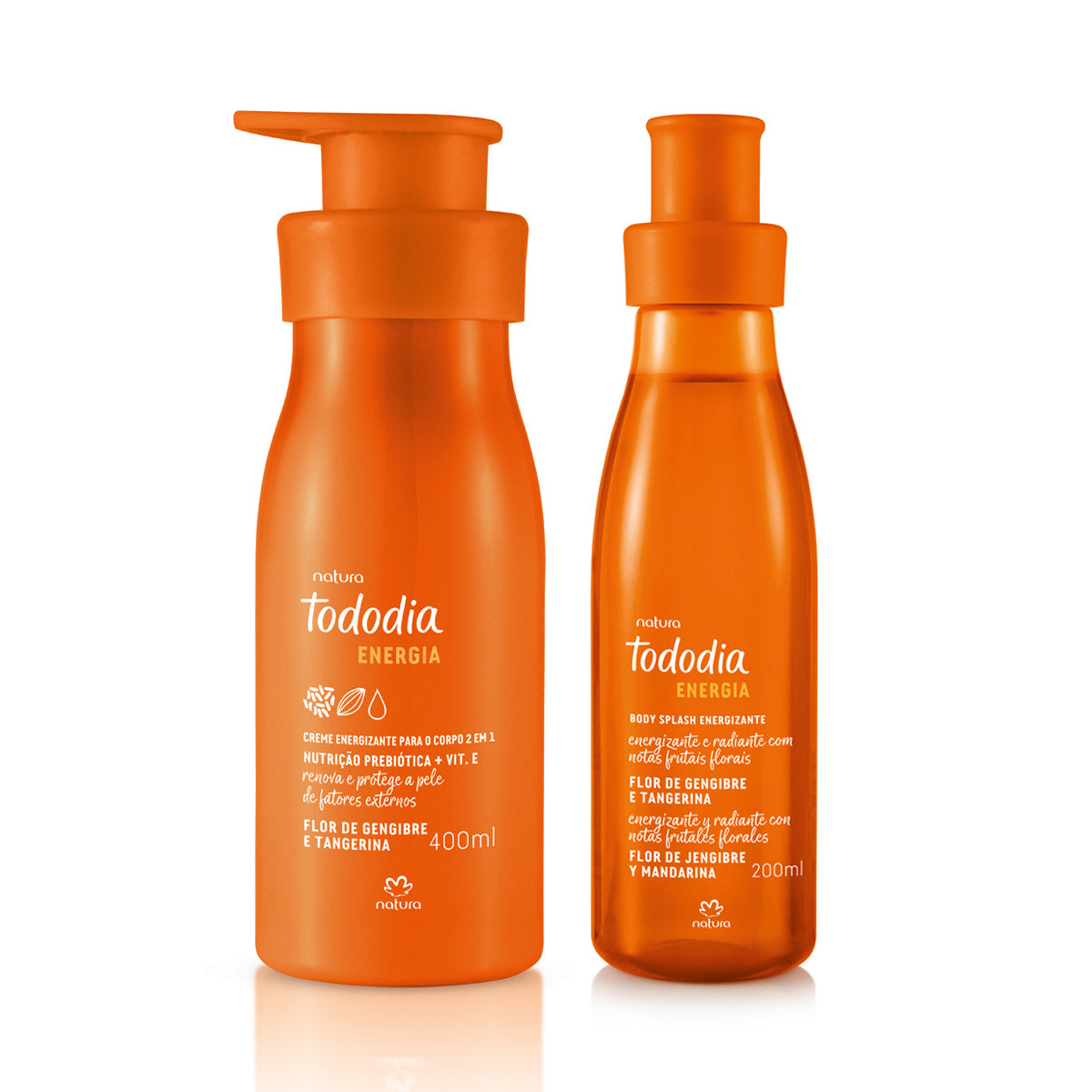 Kit Tododia Energia Flor de gengibre e Tangerina com Body Splash